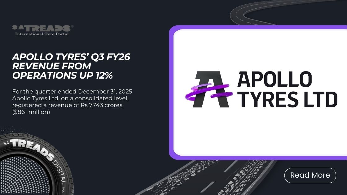 Apollo Tyres’ Q3 FY26 revenue from operations up 12%
